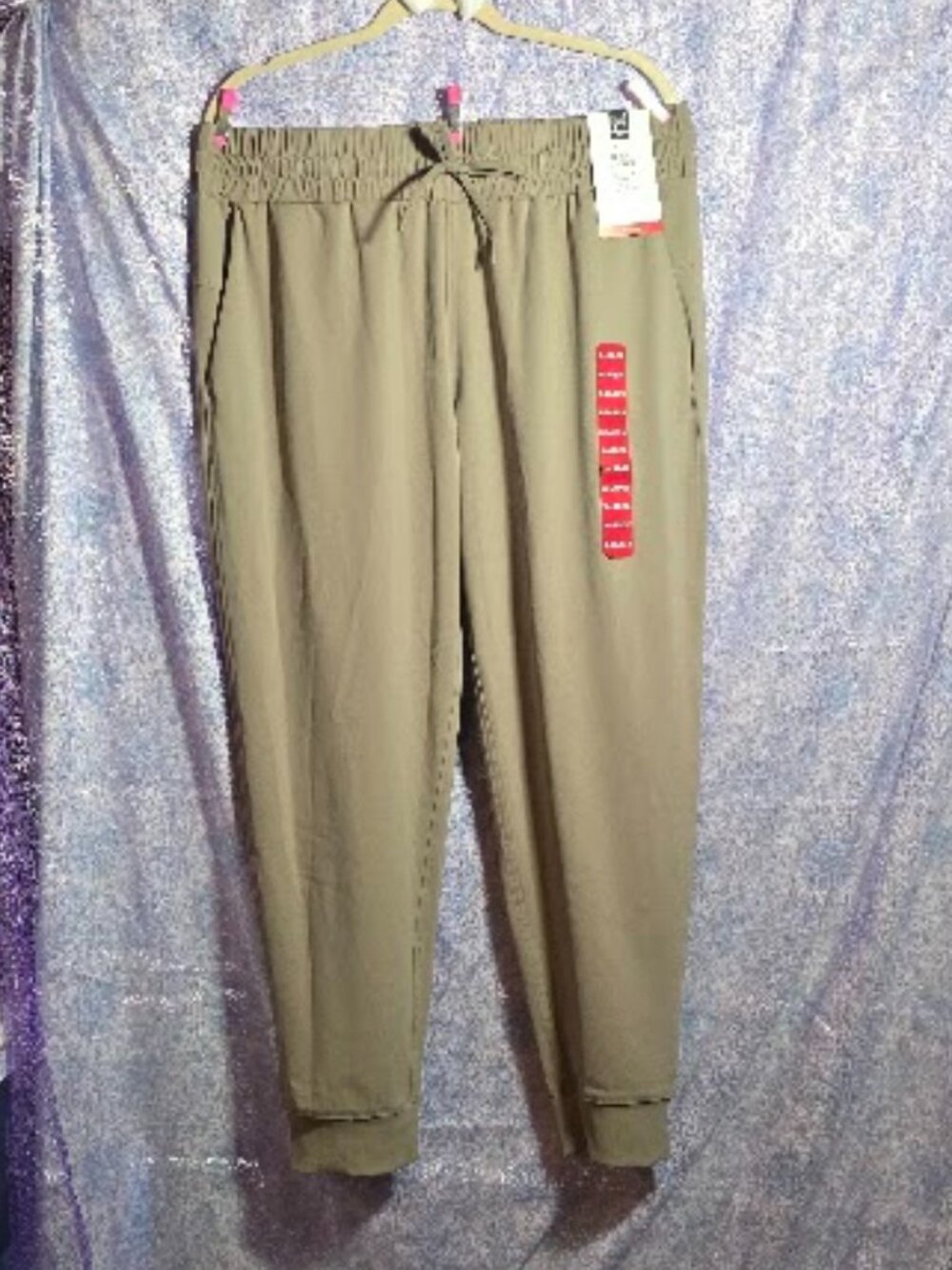 Member's Mark Travel Jogger Pants Khaki Taupe Size XL NWT